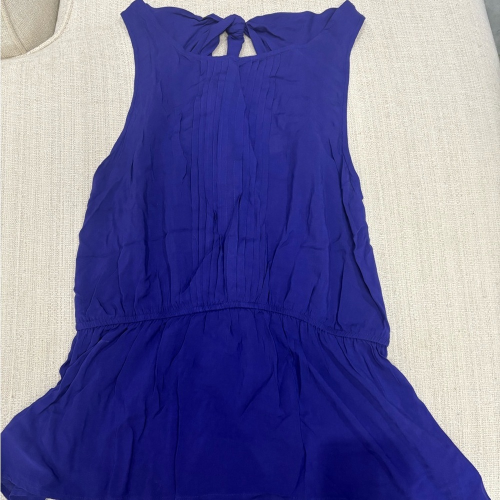 Chic Royal Blue/Purple Sleeveless Blouse